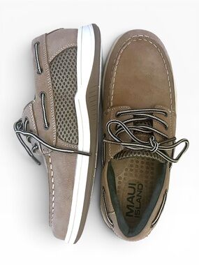 Boys Brown Boat Shoes | Maui Island | Size 3